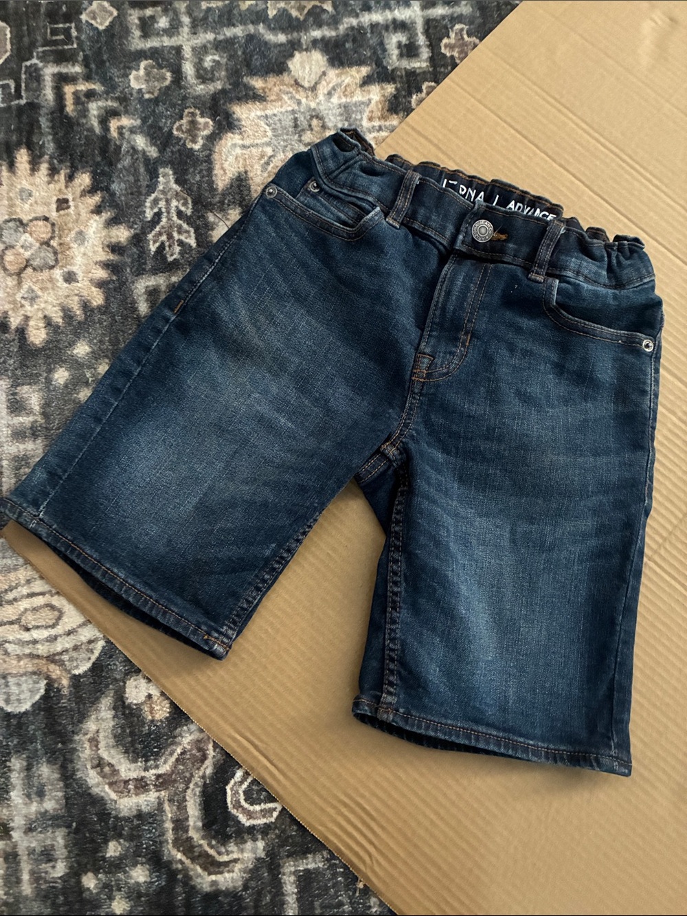 Kids Dark Blue Denim Shorts